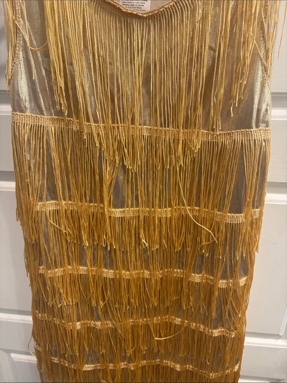 Taylor swift kids Gold Fringe Party Dress